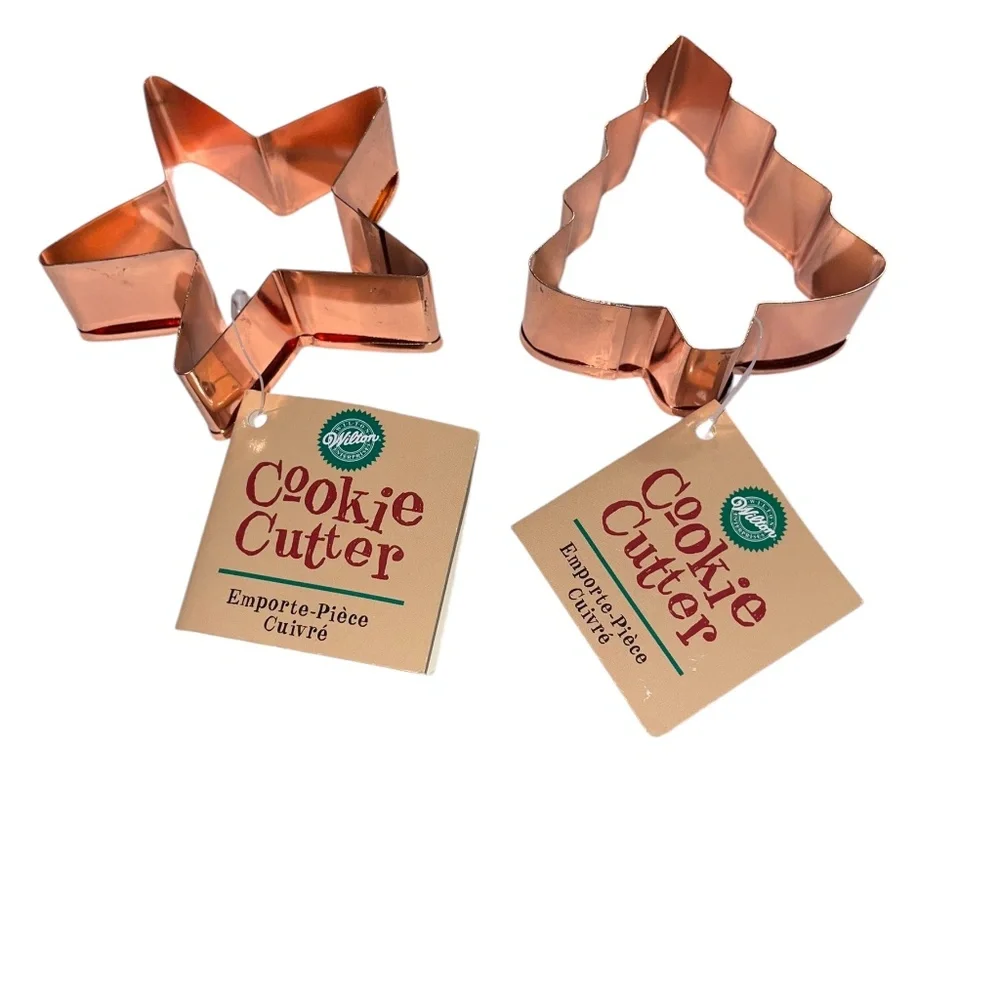 NWT Vintage Wilton Christmas Tree‎ Star Holiday Copper Clad Cookie Cutter Baking